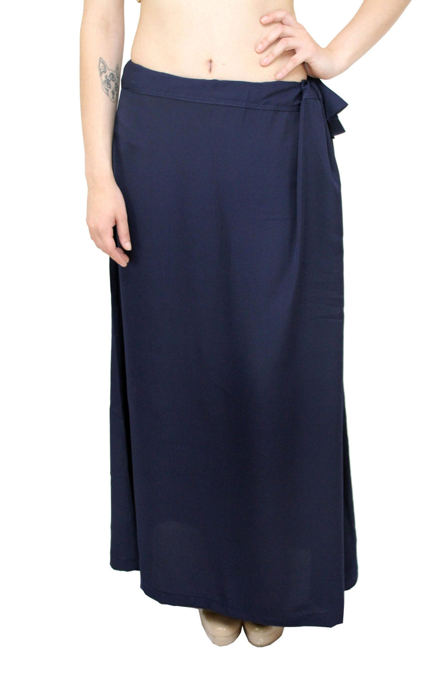 Saris And Things Navy Saree Petticoat - view 2