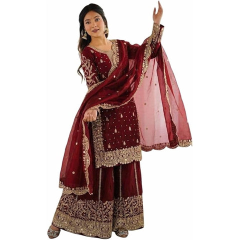 Satyam Creation Silk Salwar Suit