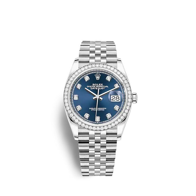 Datejust 36 Oystersteel and white gold Ref# 126284RBR-0029