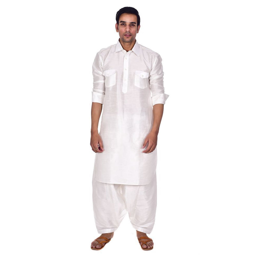 Silk Pathani Kurta Set