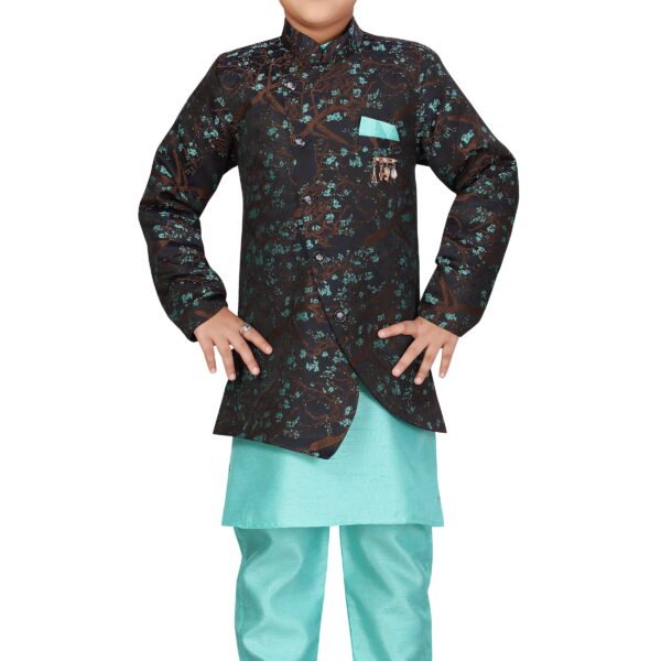 Ahhaaaa Kids Ethnic Indo-Western Sherwani Set For Boys