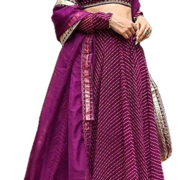 Event Special Designer Lehengha Choli Indian Pakistani Styel Lengha Choli ( Purple, M - 40 )