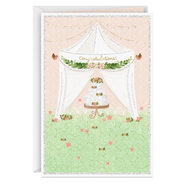 Hallmark Sentimental Studios A Hmk Co. Wedding Card For Couple - Tent And Wedding Cake
