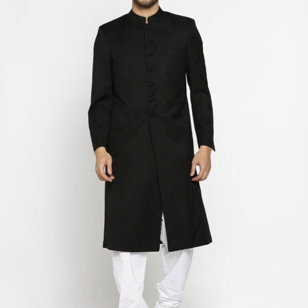 Mens Sherwani Dress Nehru Collar Indowestern Indian Pakistani Long Dress Ethnic