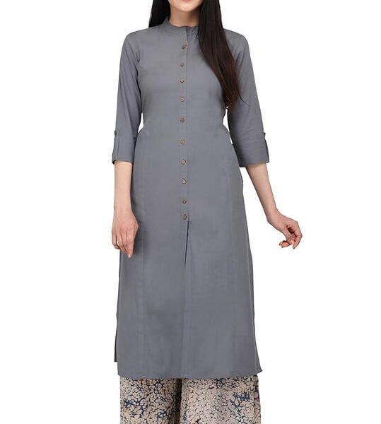 Pistaa's Women's Cotton Solid Readymade Salwar Suit Set - Indian Ethnic Traditional Wear Kurta Set