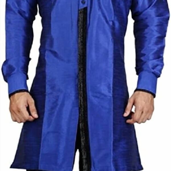 Royal Kurta Men's Silk Blend Jodhpuri Indo Western Sherwani (38, Royal Blue)