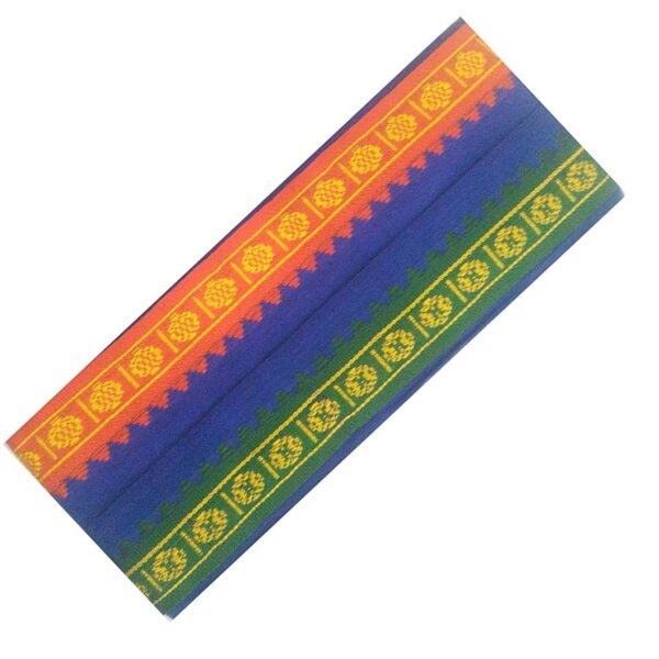 Stylesindia Men's Cotton Angavastram Stoles with Thalapathi Style Border - 1.2 Meters Length Dupatta (Blue)