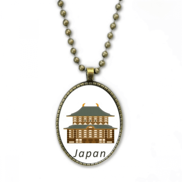 traditional japanese cultural temple necklace vintage chain bead pendant jewelry collection