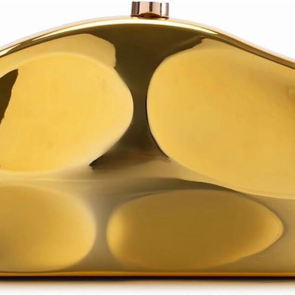 Acrylic Clutch Purse for Women, Irregular Shell Evening Bag with Detachable Chain Shoulder Strap, Wedding Handbag