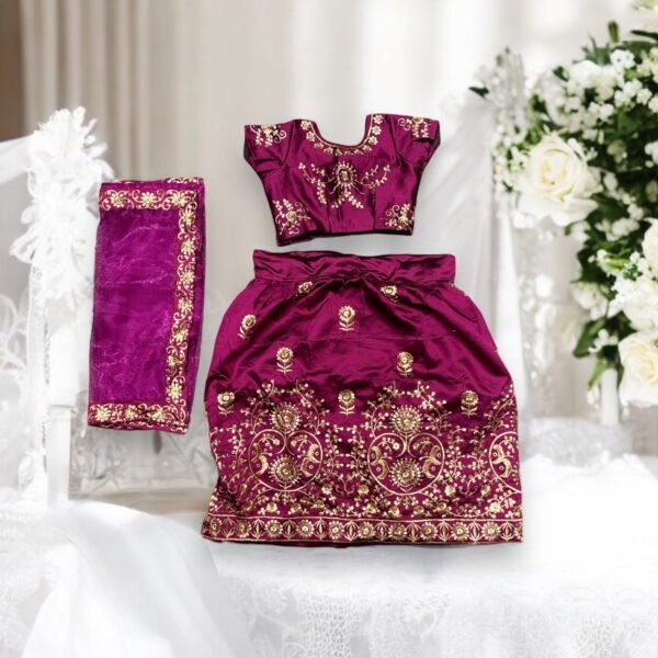 Traditional Girls Lehenga Choli Set, Cultural Wear for Kids,030