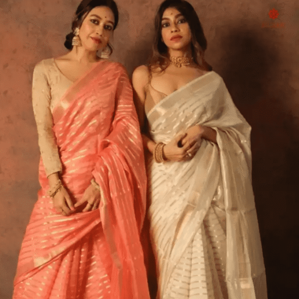 Alabaster White Pure Kota Silk Saree