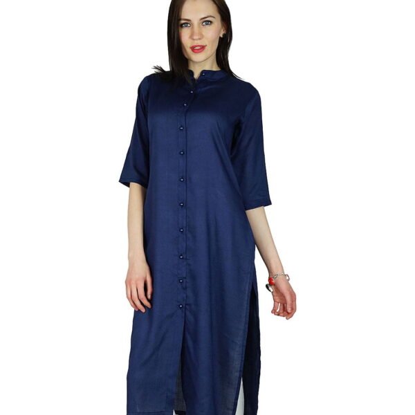 Bimba Women Summer Rayon custom Kurta Kurti 3/4 Sleeve Formal Casual Tunic