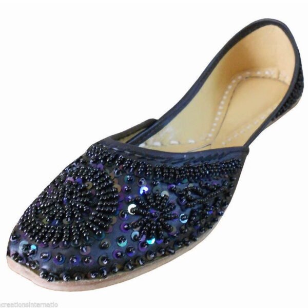 Casual Women Shoes Leather Handmade Indian Jutties Mojari Slip-On Flats US 4-12