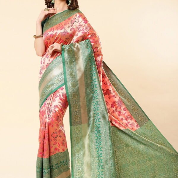 Ethnic Motifs Woven Design Zari Pure Silk Banarasi Saree - 21884528