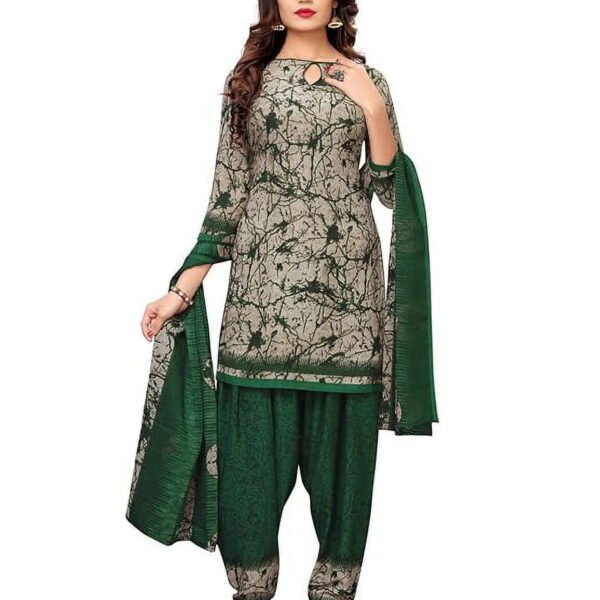 Indian dresses for Women Punjabi Style Crepe Patiala Salwar Suit With Dupatta For Women Ready To wear