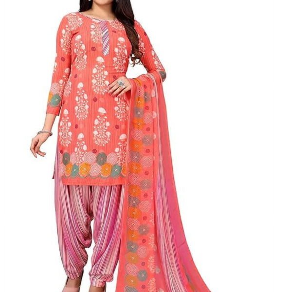 Indian dresses for Women Punjabi Style Crepe Patiala Salwar Suit With Dupatta For Women Ready To wear