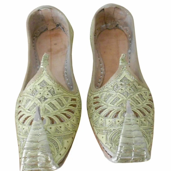 Men Shoes Jutties Indian Mojaries Handmade Leather Khussa Wedding Punjabi US 9