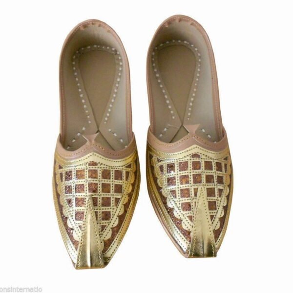 Men Wedding Shoes Indian Leather Handmade Jutties Khussa Camel Mojaries US 6