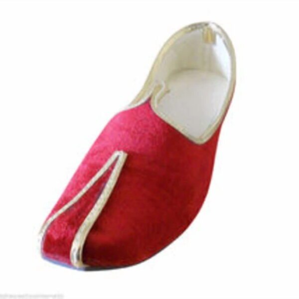 Men Wedding Shoes Leather Handmade Indian Khussa Mojaries Jutties Red US 7