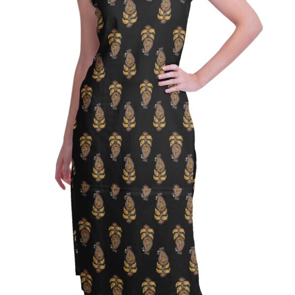 Moomaya Peter Pan Collar Sleeveless Kurta With Pants 2-Pcs Ethnic Suit Set For Women