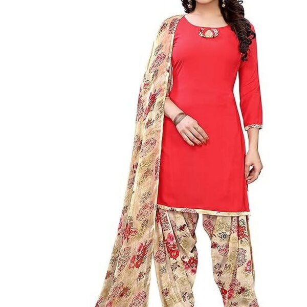 Ready to Wear Indian pakistani Designer Crepe Salwar Suit With Matching Dupatta For Women