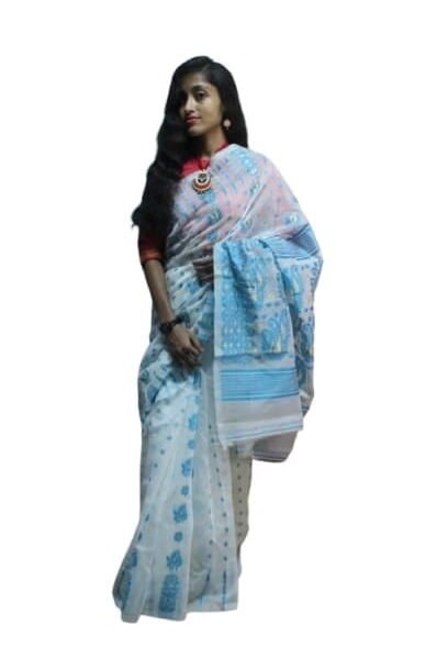 SAREE JAMDANI INDIAN STYEL SOFT COTTON