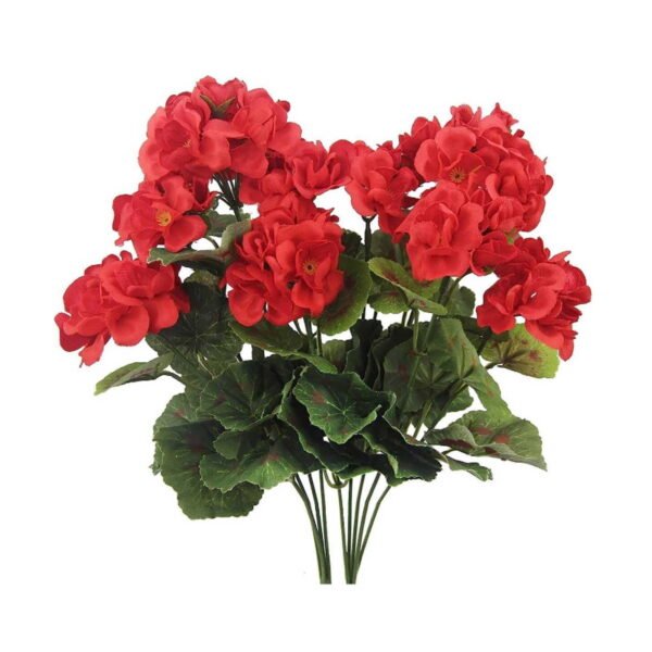 Sheghy Home Decor Clearance 2PCS Artificial Geraniums Silk Flowers Outdoor Garden Hanging Basket Porch Home Decor Geraniums Red.