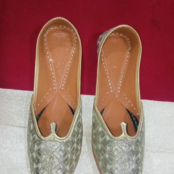 Women Party Shoes Handmade Indian Wedding Mojaries Jutties Ballerinas US 5.5