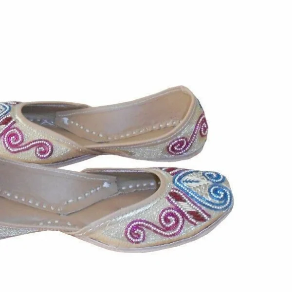 Women Shoes Leather Handmade Indian Casual Jutties Mojaries Flats Size US 8