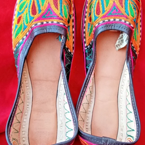Women Shoes Leather Jutties Handmade Indian Casual Mojaries US 9.5