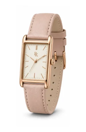 Desiyaaro Deco 30mm Cream Rose Square Watch