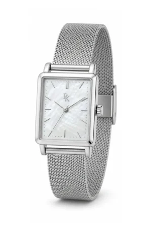 Desiyaaro Deco 30mm Pearl Mesh Square Watch