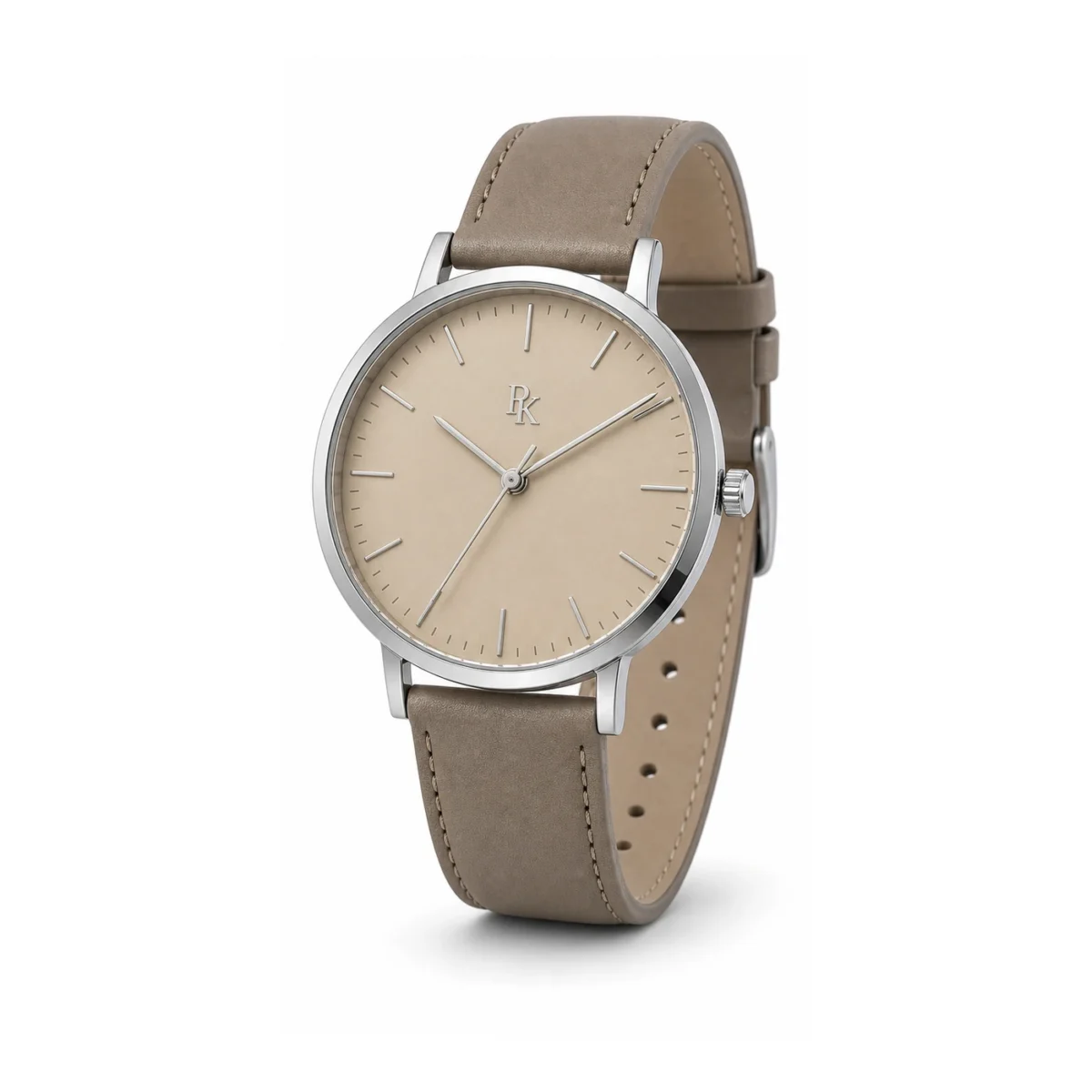 rk-min-40-snd-lth-front Desiyaaro Minima 40mm Sand Leather Minimalist Watch - Image 2
