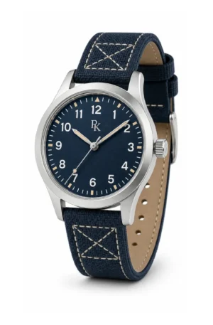 Desiyaaro Nomad 42mm Blue Canvas Field Watch