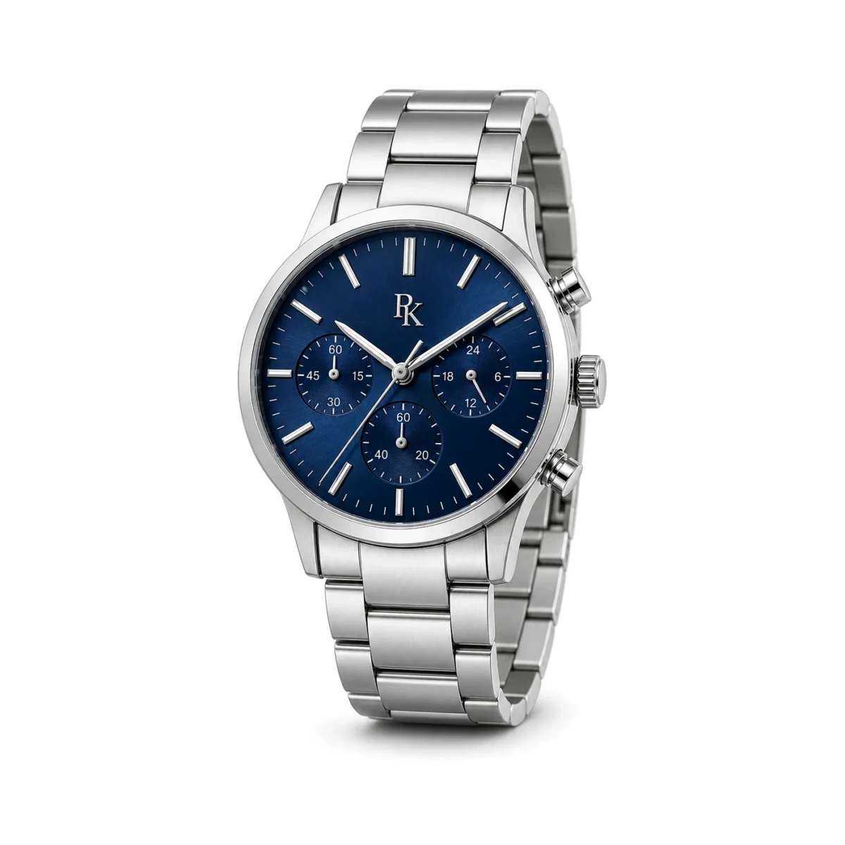rk-tmp-42-blu-stl-front Desiyaaro Tempo 42mm Blue Steel Chronograph Watch - Image 2