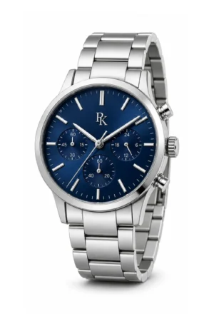 Desiyaaro Tempo 42mm Blue Steel Chronograph Watch