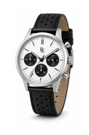 Desiyaaro Tempo 42mm Panda Black Chronograph Watch