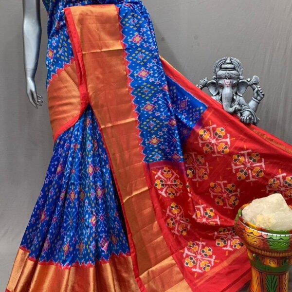 sambalpuri Odisha Upgrade Your Ethnic , Wardrobe with New , Pure Ikat Silk Sarees Sarees gift for her.india traditional pata Silk sari