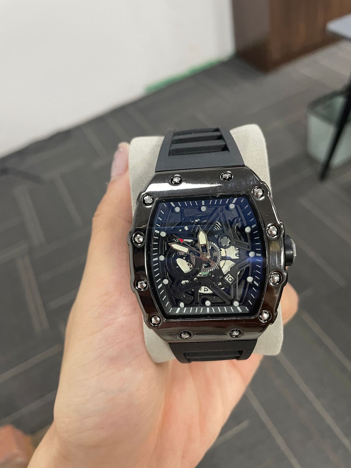 men watches light luxury brand domineering beauty trend pentagram luminous wine barrel shaped male fashion quartz clock watch men watches light luxury brand domineering beauty trend pentagram luminous wine barrel shaped male fashion quartz clock watch