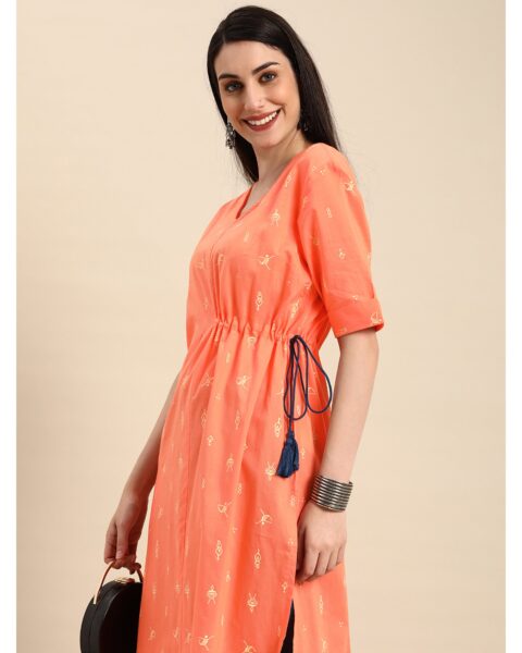 Anouk Blue Printed Kurta Set