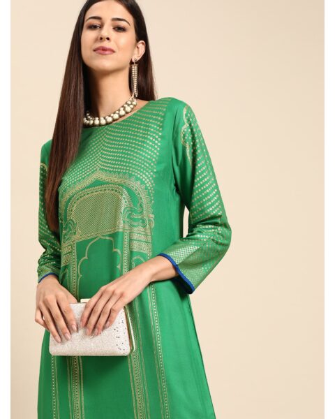 Anouk Gold Kurta Set