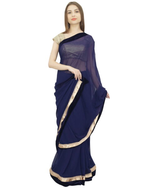 Atasi Navy Georgette Saree