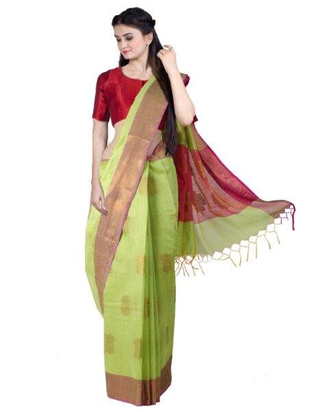 Chandrakala Blue Banarasi Silk Zari Woven Saree