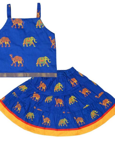 Chandrakala Printed Girls' Lehenga Choli - Style 99976