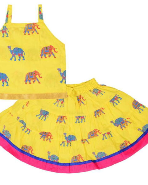 Chandrakala Printed Girls' Lehenga Choli - Style 18304