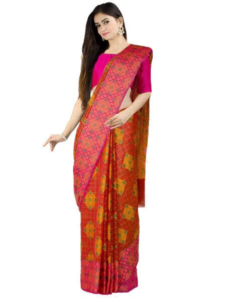 Chandrakala Green Banarasi Silk Saree
