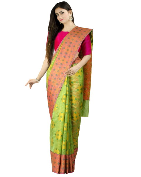 Chandrakala Pink Banarasi Silk Zari Woven Saree