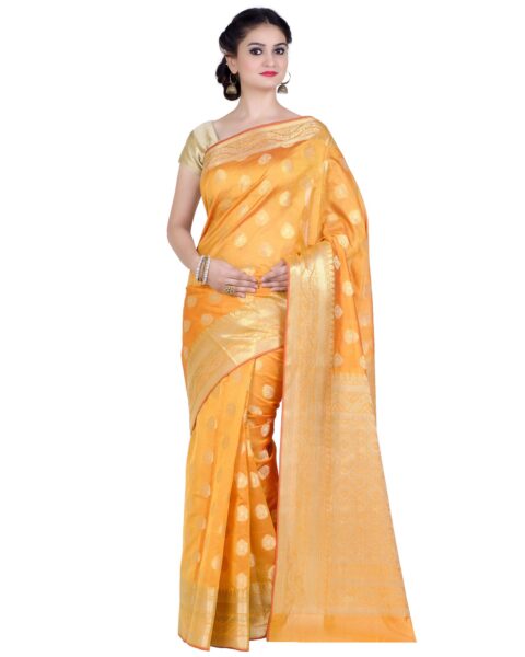 Chandrakala Purple Banarasi Silk Zari Woven Saree