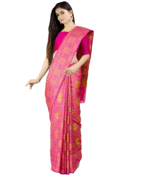 Chandrakala Red Banarasi Silk Zari Woven Saree - Style 28077