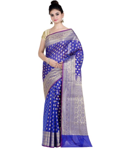 Chandrakala Red Banarasi Silk Zari Woven Saree